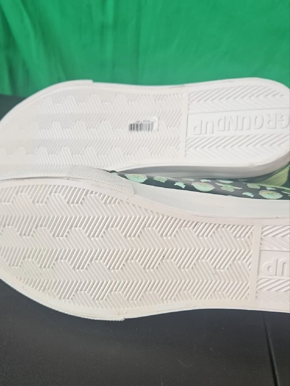 Star Wars Black Sneakers with Light Green Baby Yoda Print